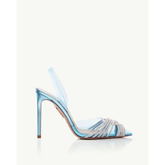 AQUAZZURA Gatsby Sling 105 heels US 6.5 $1250 - Picture 2 of 13